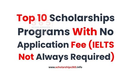 Top 10 Scholarships With No Application Fee & IELTS 2026-27