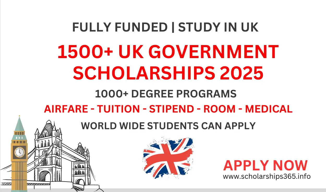 1500+ UK Government Scholarships 2025 [Fully Funded Scholarships in UK]