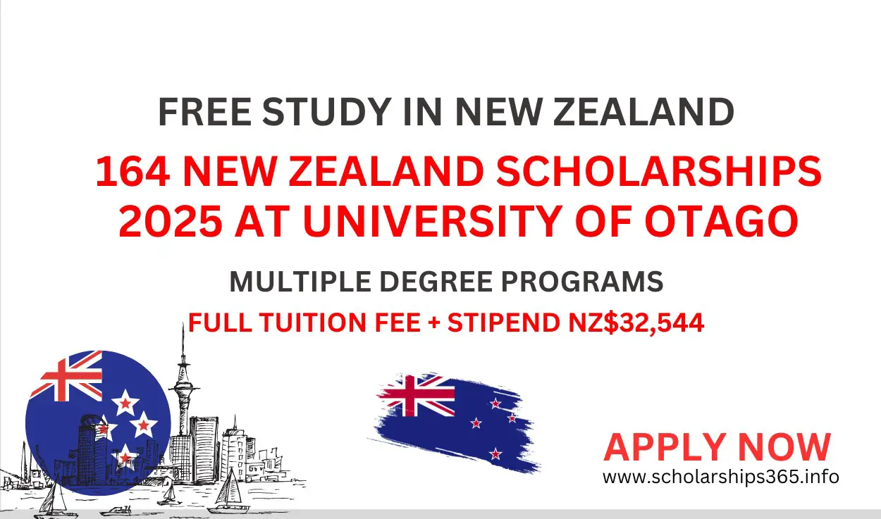 164 Scholarships in New Zealand 2025 [University of Otago]