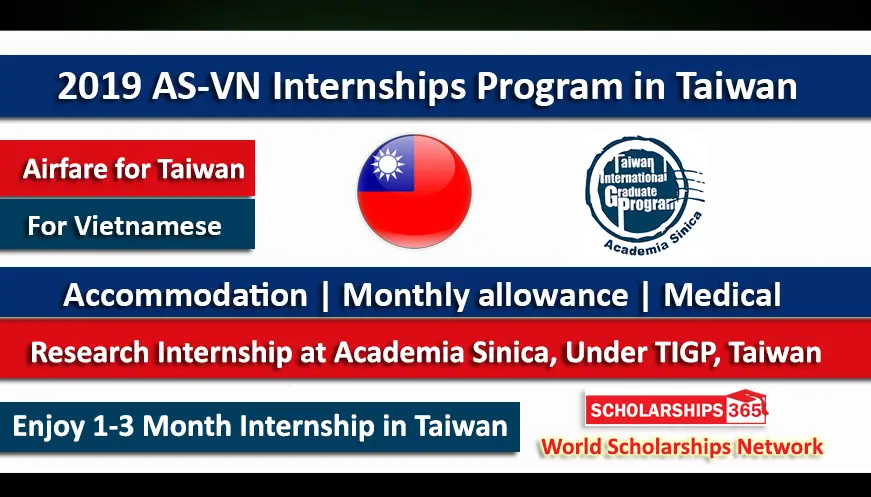 2019 AS-VN Internship Program for Vietnamese Students in Taiwan