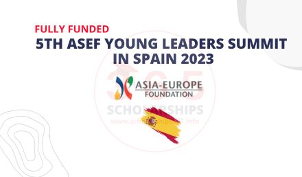 5th ASEF Young Leaders Summit in Spain 2023 | Fully Funded