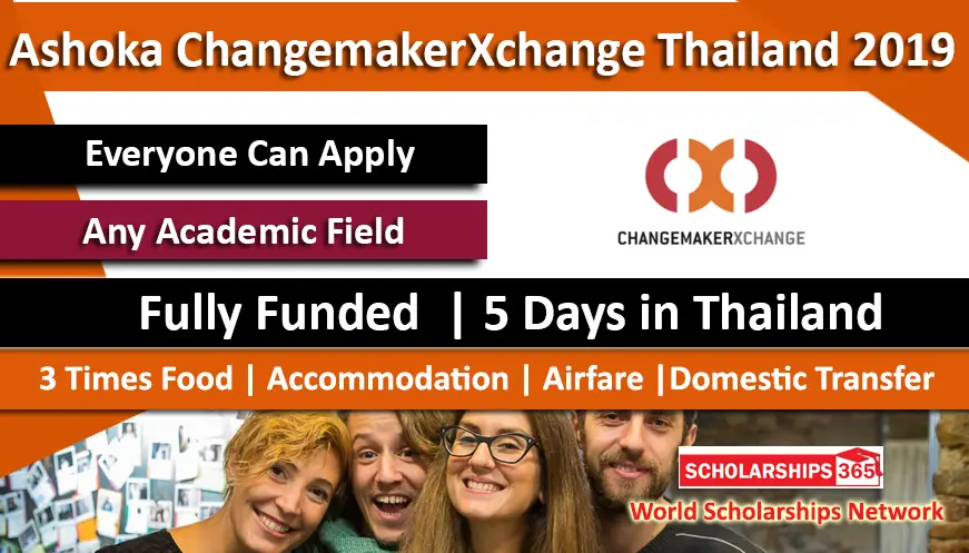 Ashoka ChangemakerXchange Thailand 2019-2020 Fully Funded