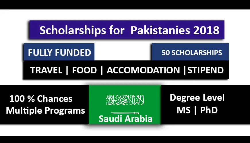 Saudi Arabia Scholarships for Pakistani Students 2018-2019