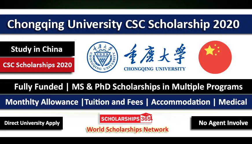 Chongqing University CSC Scholarship 2020 - Chinese Government Scholarship 