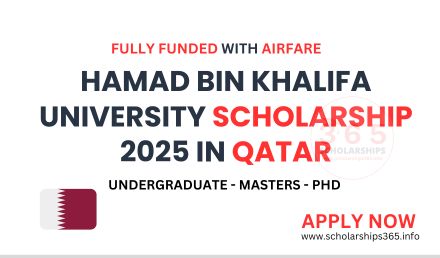 Hamad Bin Khalifa University Scholarship 2025 [Fully Funded]