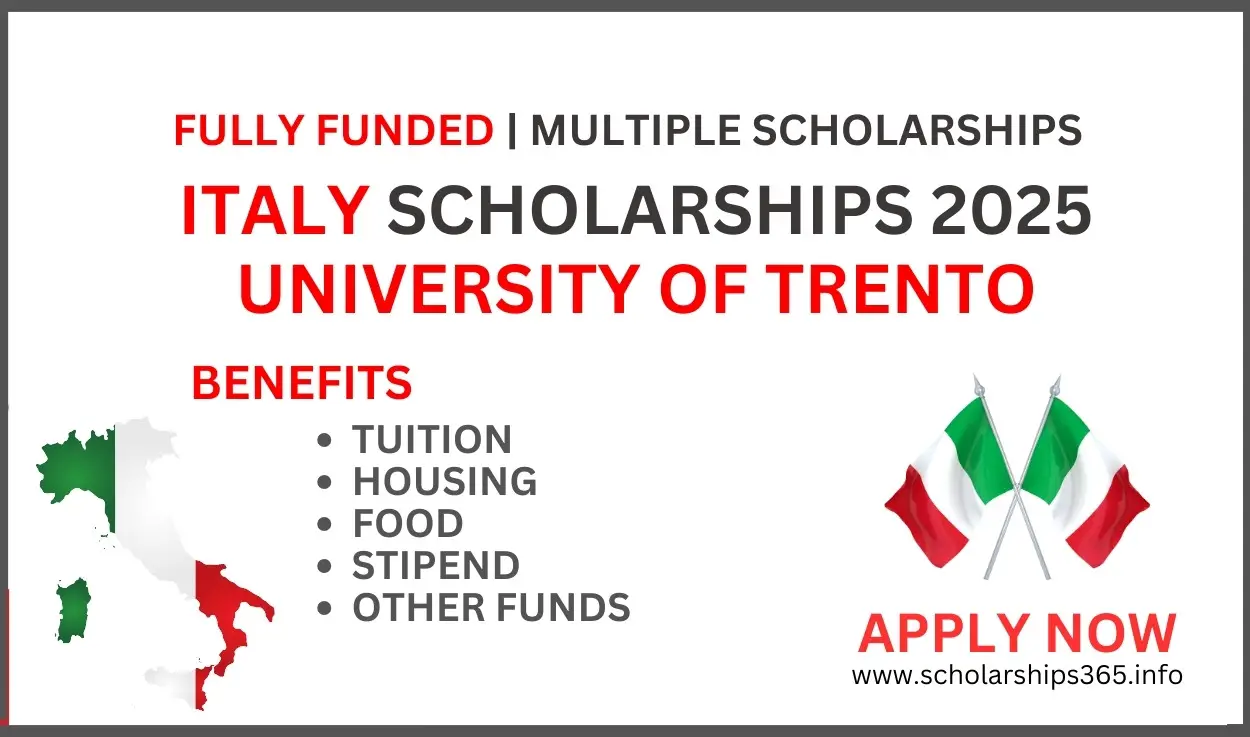 Italy Scholarships 2025-2026 | University of Trento Scholarship in Italy 2025 | Fully Funded