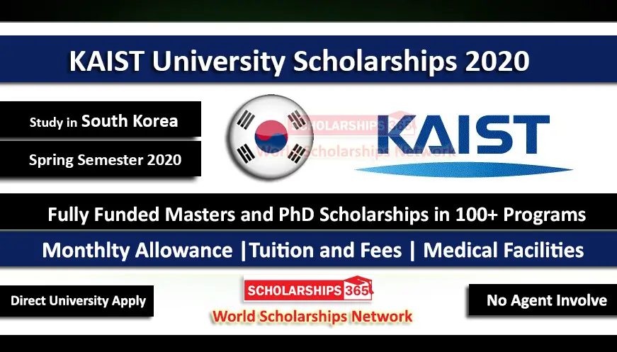  KAIST Undergraduate Scholarships 2020/2021