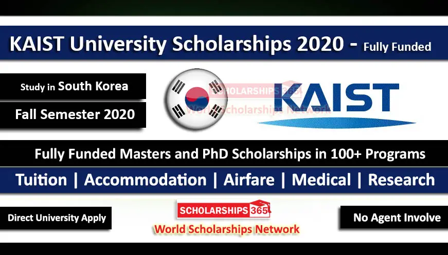 KAIST Scholarship 2020 South Korea (Fully Funded) for International Students