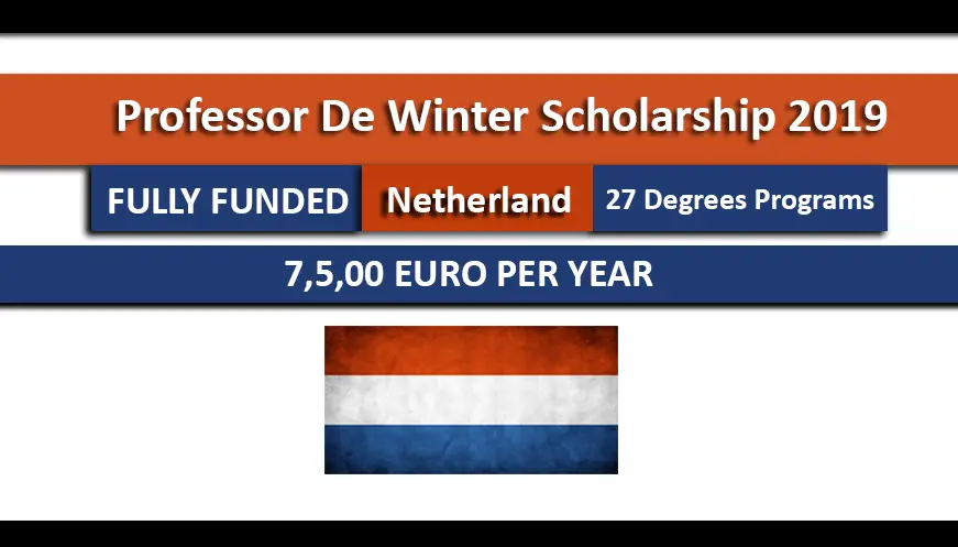 Professor De Winter Scholarships 2019 For Master Program