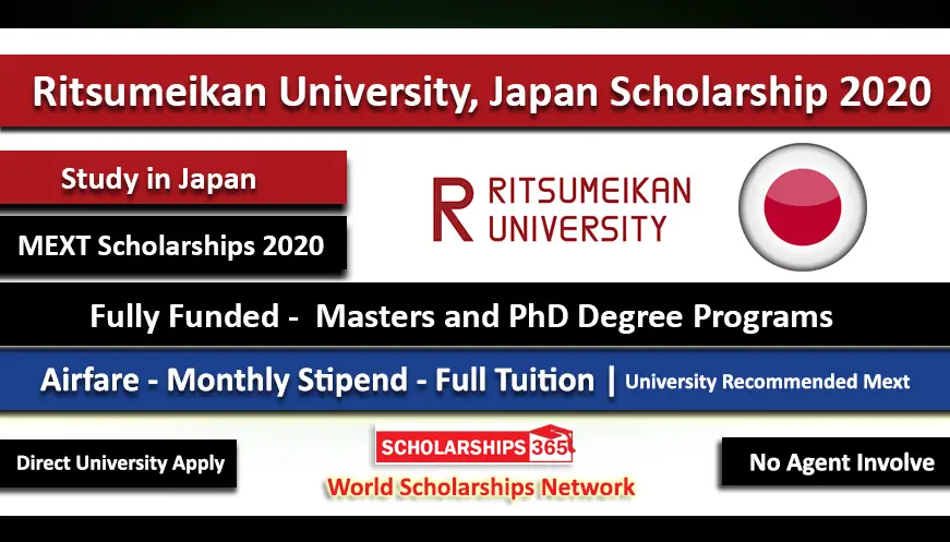 Ritsumeikan University Scholarship In Japan 2020 - Fully Funded - MEXT ...