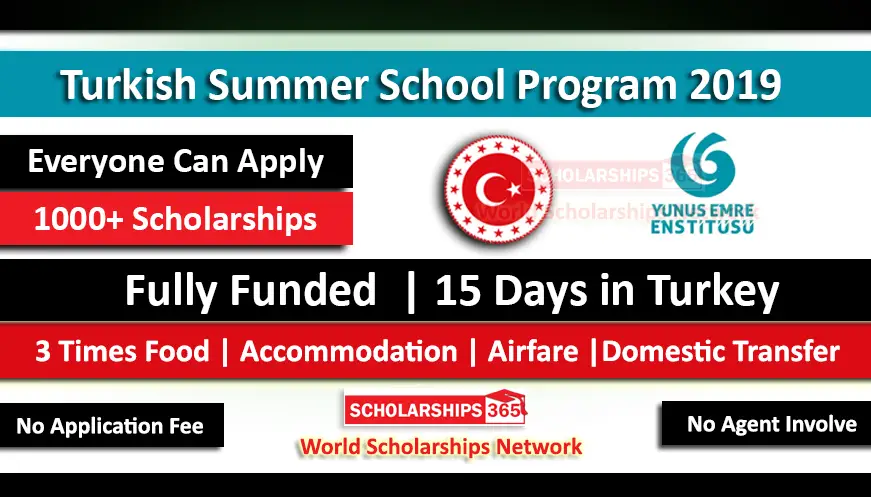 Turkish Summer School Program 2019 Fully Funded - Yunus Emre Institute Turkey