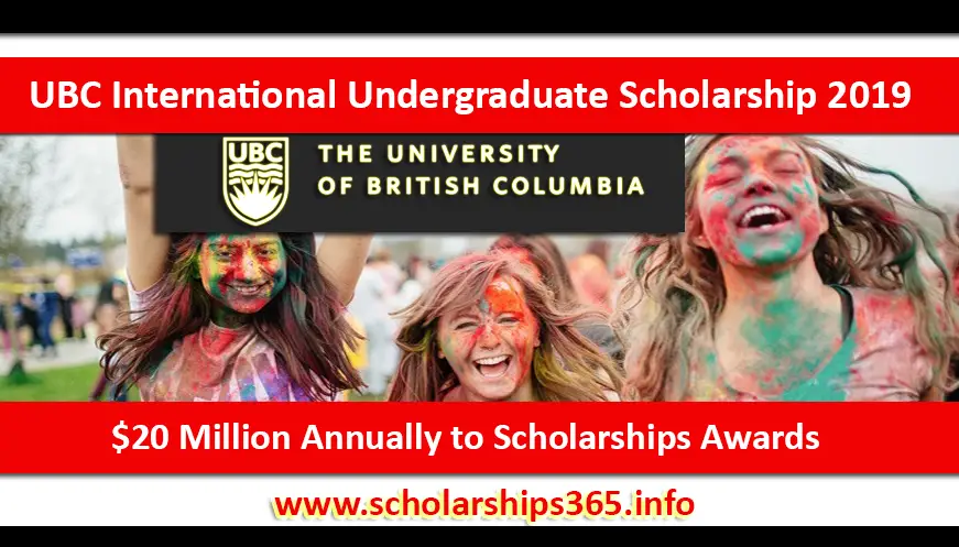 UBC International Undergraduate Scholarship 2019 Funded