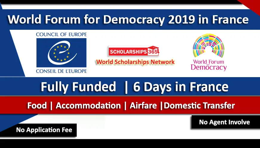 World Forum for Democracy 2019 Fully Funded in France - Youth Delegation 2019-2020