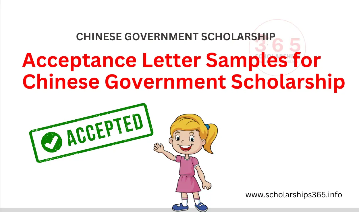 Acceptance Letter Samples for Chinese Government Scholarship 2025