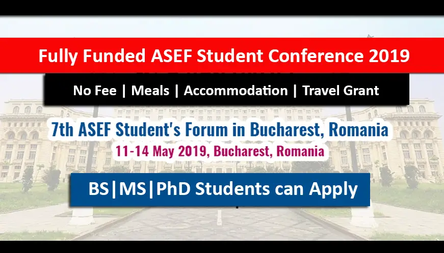 Fully Funded 7th Asia Europe Foundation 2018-19 (ASEF) Student Conference in Romania