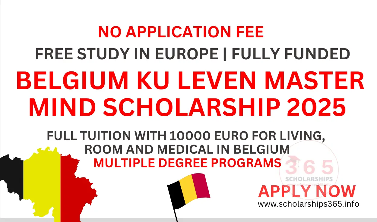 Belgium KU Leven Master Mind Scholarship 2025 [Fully Funded]