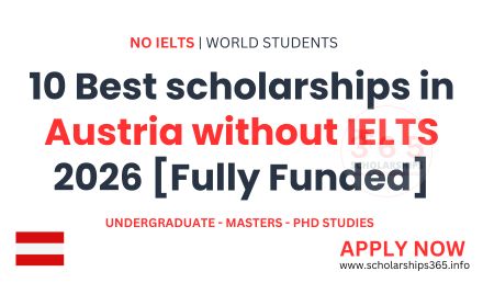 10 Best scholarships in Austria without IELTS 2026-2027