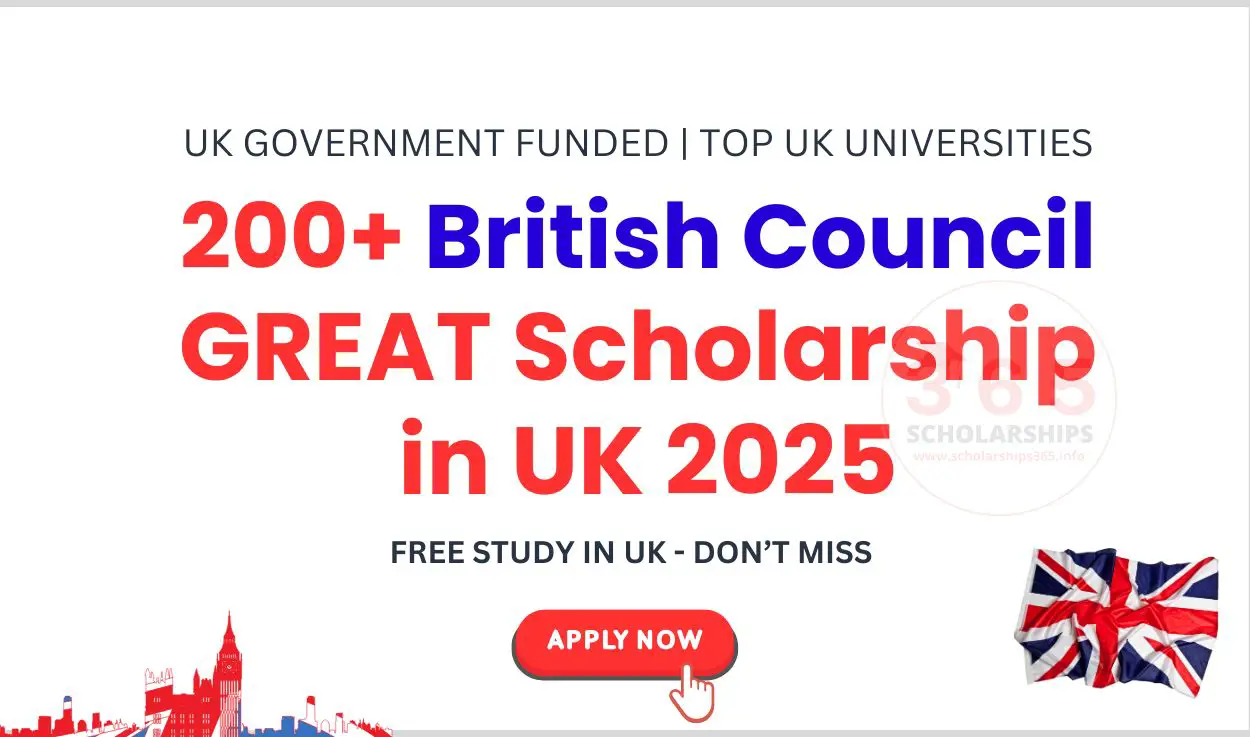 200+ British Council GREAT Scholarship in UK 2025 [Free Study in UK]