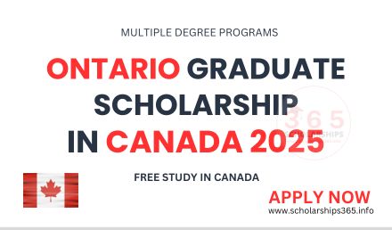 Ontario Graduate Scholarship in Canada 2025, Study in Canada