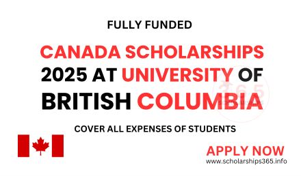 Canada Scholarships 2025 at University of British Columbia