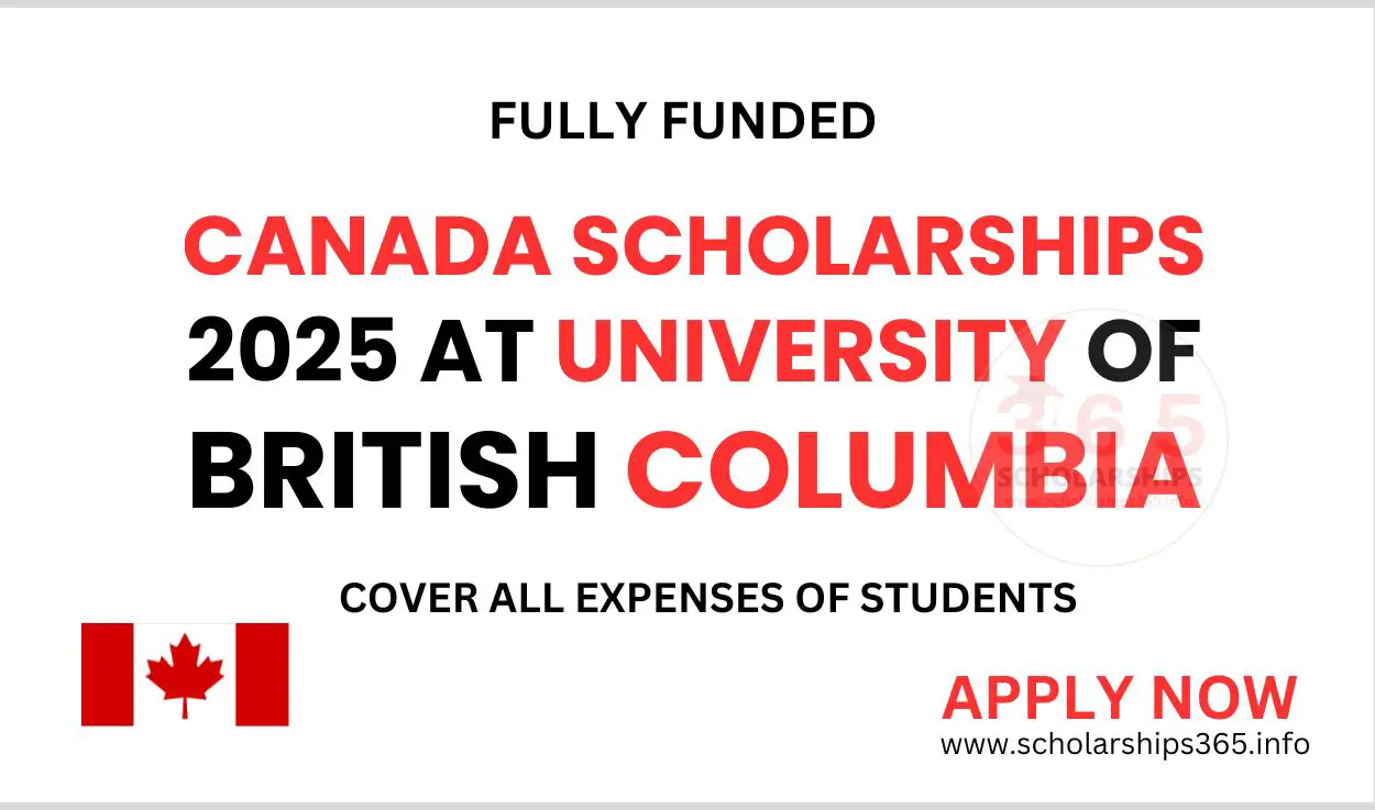 Canada Scholarships 2025 at University of British Columbia [Fully Funded]