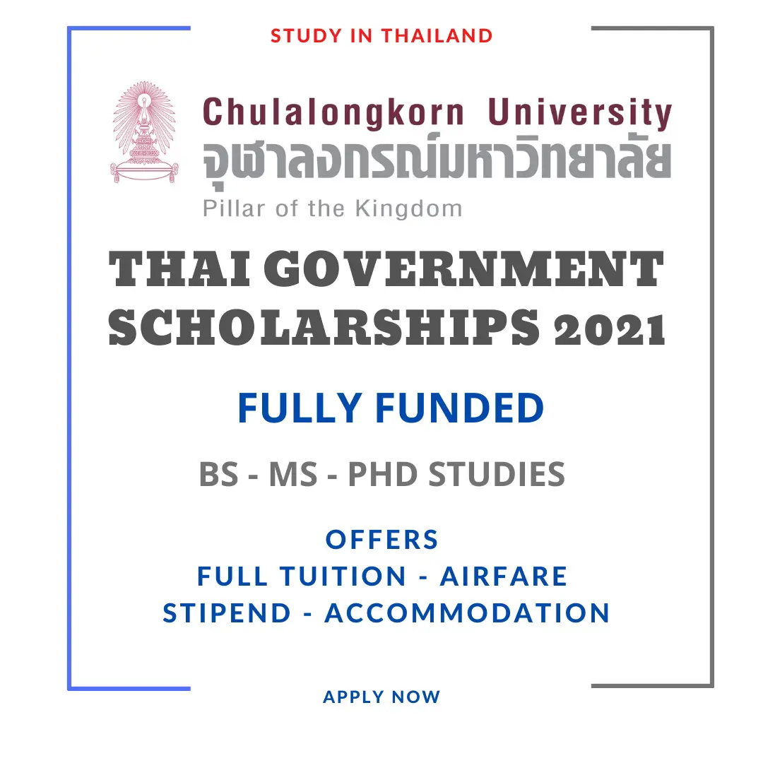 phd scholarship amount in thailand