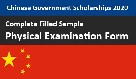 Physical Examination Form Sample for CSC Scholarship 2021