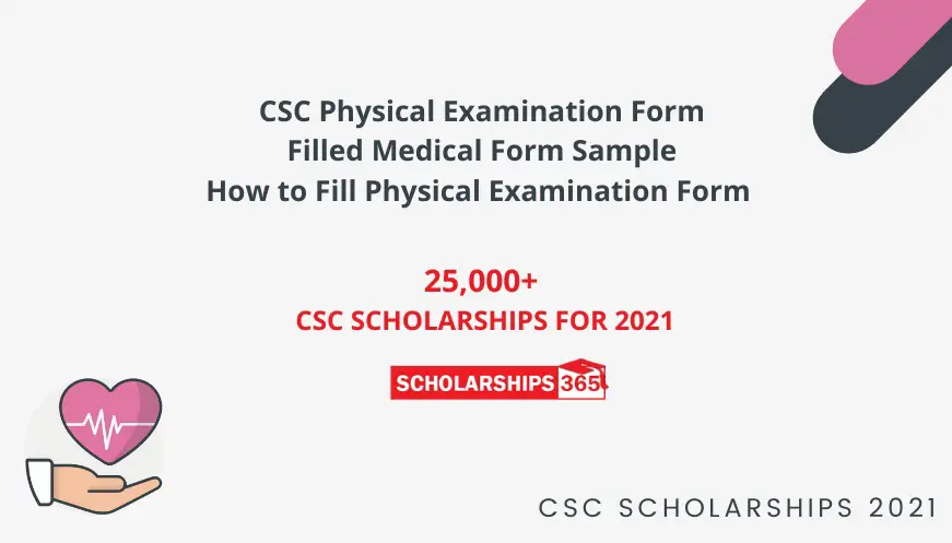 CSC Physical Examination Form for CSC Scholarship 2021 - Study in China