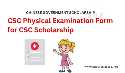 CSC Physical Examination Form for CSC Scholarship 2025