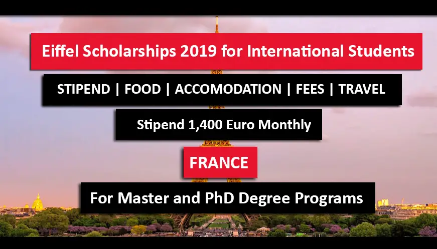 Eiffel Scholarships 2019-2020 for International Student Fully Funded