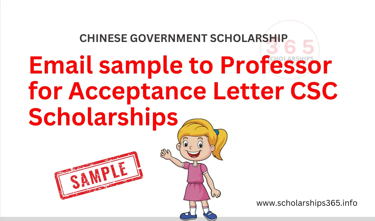 Email sample to Professor for Acceptance Letter CSC Scholarships 2025