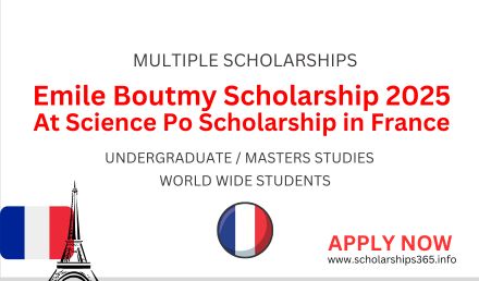 Emile Boutmy Scholarship 2025 Science Po Scholarship France