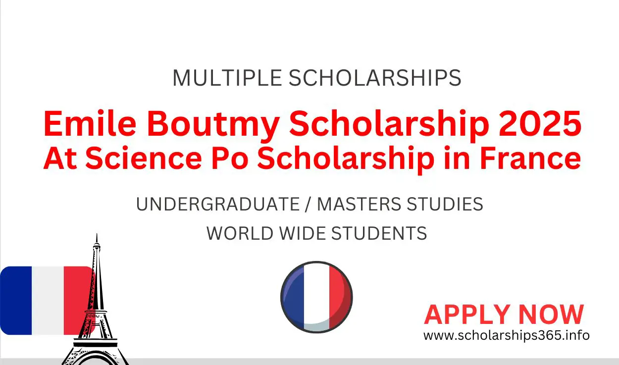 Emile Boutmy Scholarship 2025 | Science Po Scholarship [Study in France]