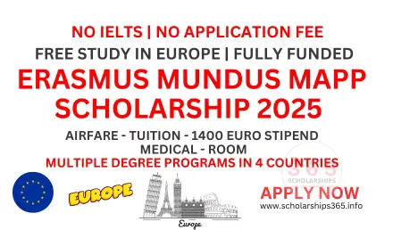 Erasmus Mundus MAPP Scholarship in Europe 2025, Fully Fudned