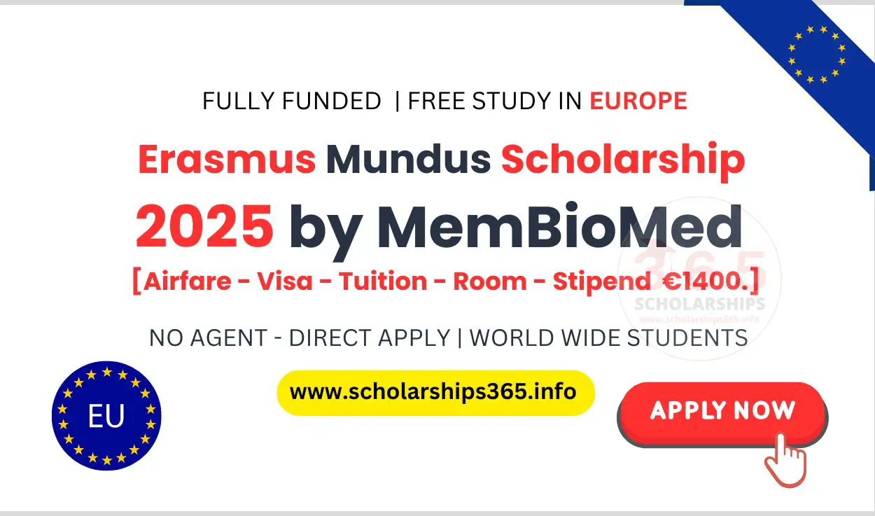 Erasmus Mundus Scholarship 2025 by MemBioMed | Fully Funded