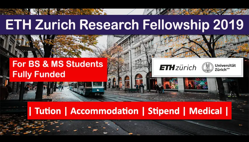 summer programs funded 2019 exchange fully 2019 Research Summer Fellowship ETH Zurich