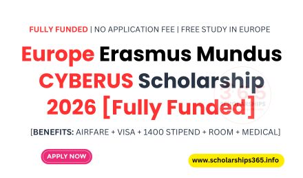 Erasmus Mundus CYBERUS, Europe Scholarship 2026 Fully Funded