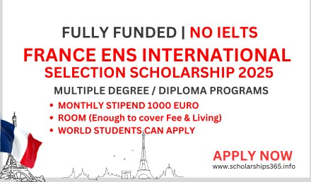 France ENS Selection Scholarship 2025 [Fully Funded]