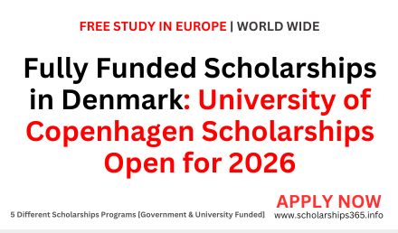 Fully Funded Scholarships 2026 at University of Copenhagen
