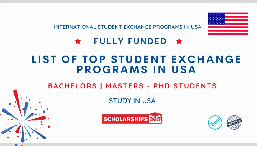 Fully Funded Student Exchange Programs 2024 in USA