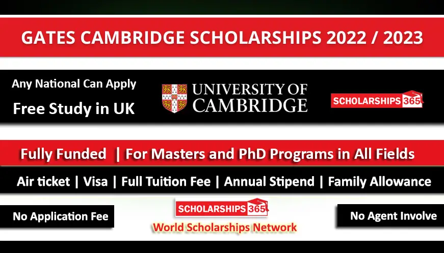 Gates Cambridge Scholarship in UK 2022 - Fully Funded