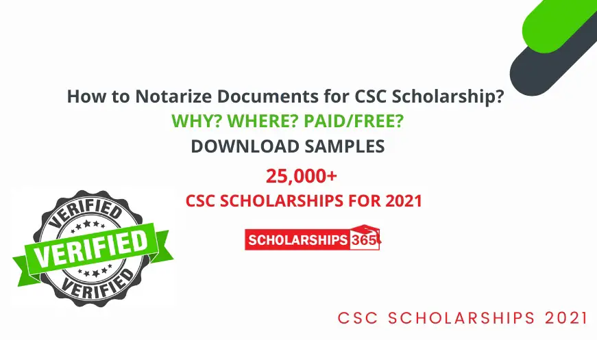 How to Notarize Documents for CSC Scholarship 2021 - Chinese Government Scholarship