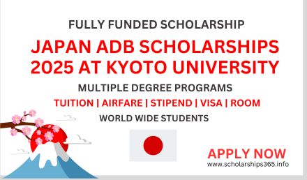 Japan ADB Scholarships 2025 at KYOTO University Fully Funded