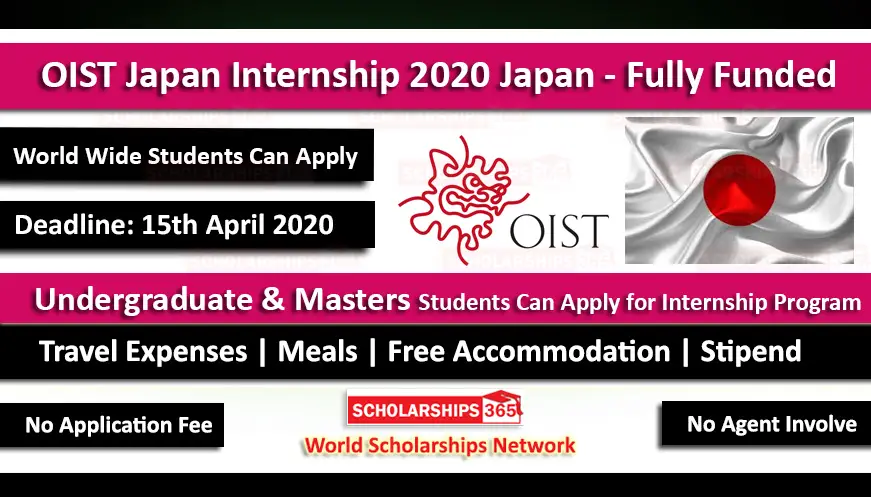OIST Japan Internship 2020 Japan - Fully Funded Internship Program