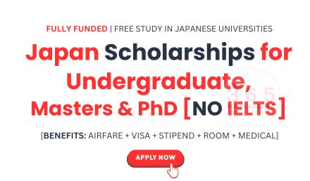 Japan Scholarships 2025 for Undergraduate, Masters & PhD