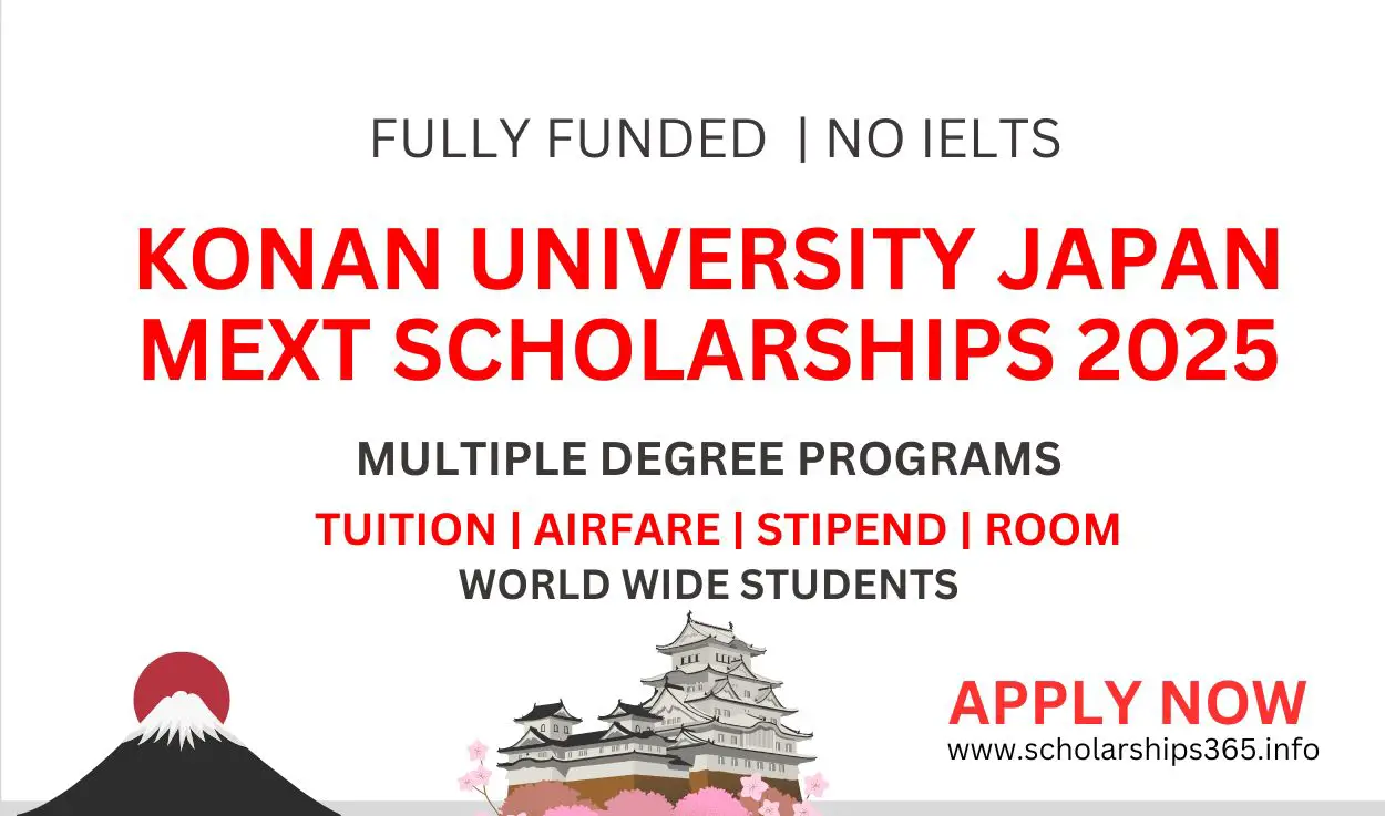 Konan University Japan MEXT Scholarship 2025 [Fully Funded]