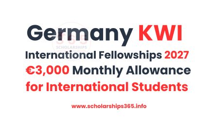 Germany KWI International Fellowships 2027 | €3,000 Monthly 