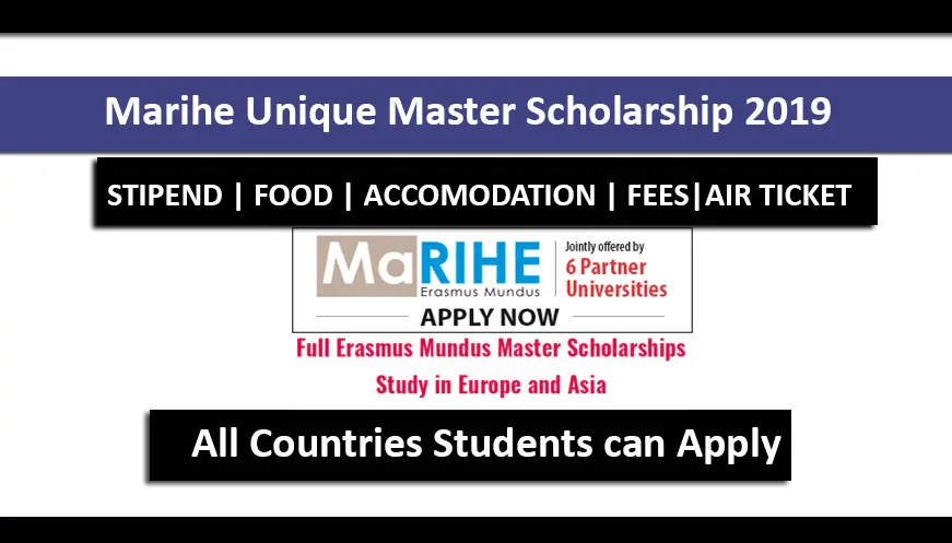 Marihe Unique Master Scholarship 2019 Fully Funded