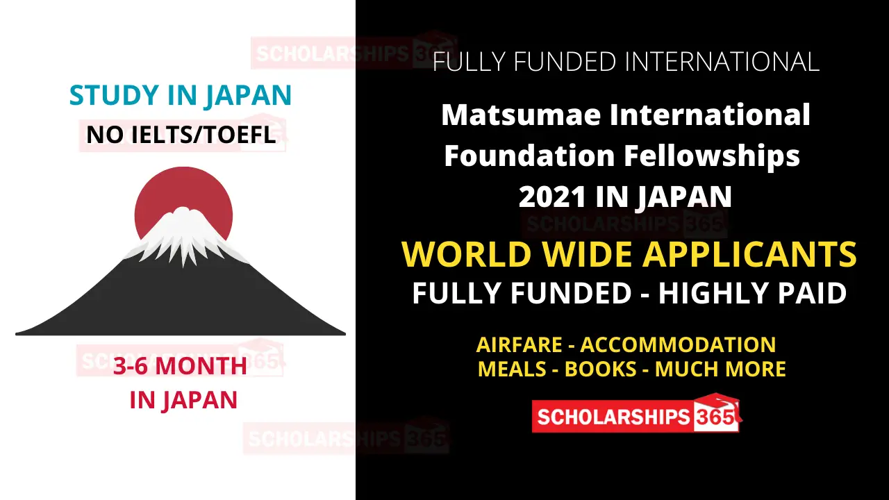 Matsumae International Foundation Fellowships in Japan 2021/22 | Fully Funded