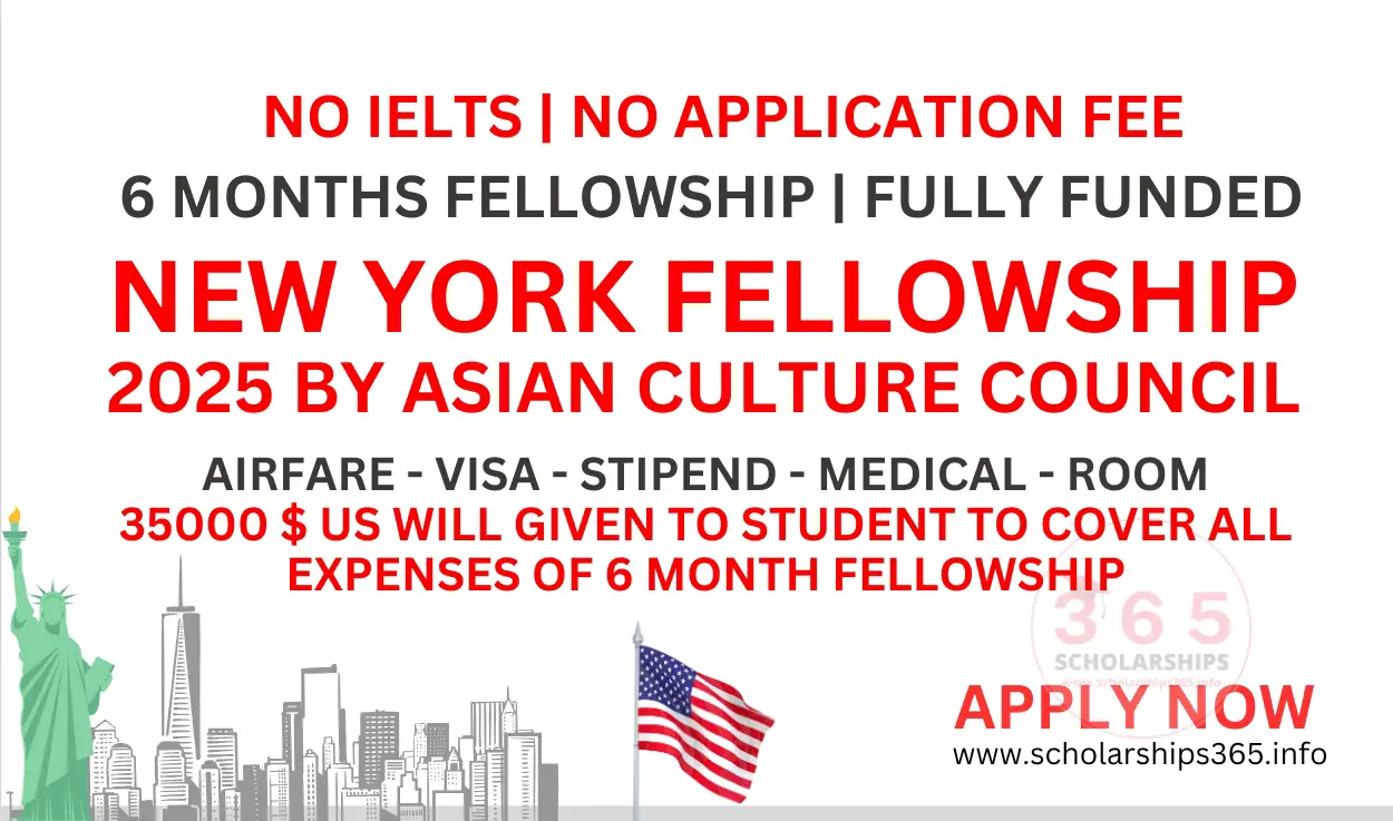 New York Fellowship 2025 by Asian Culture Council [Fully Funded]